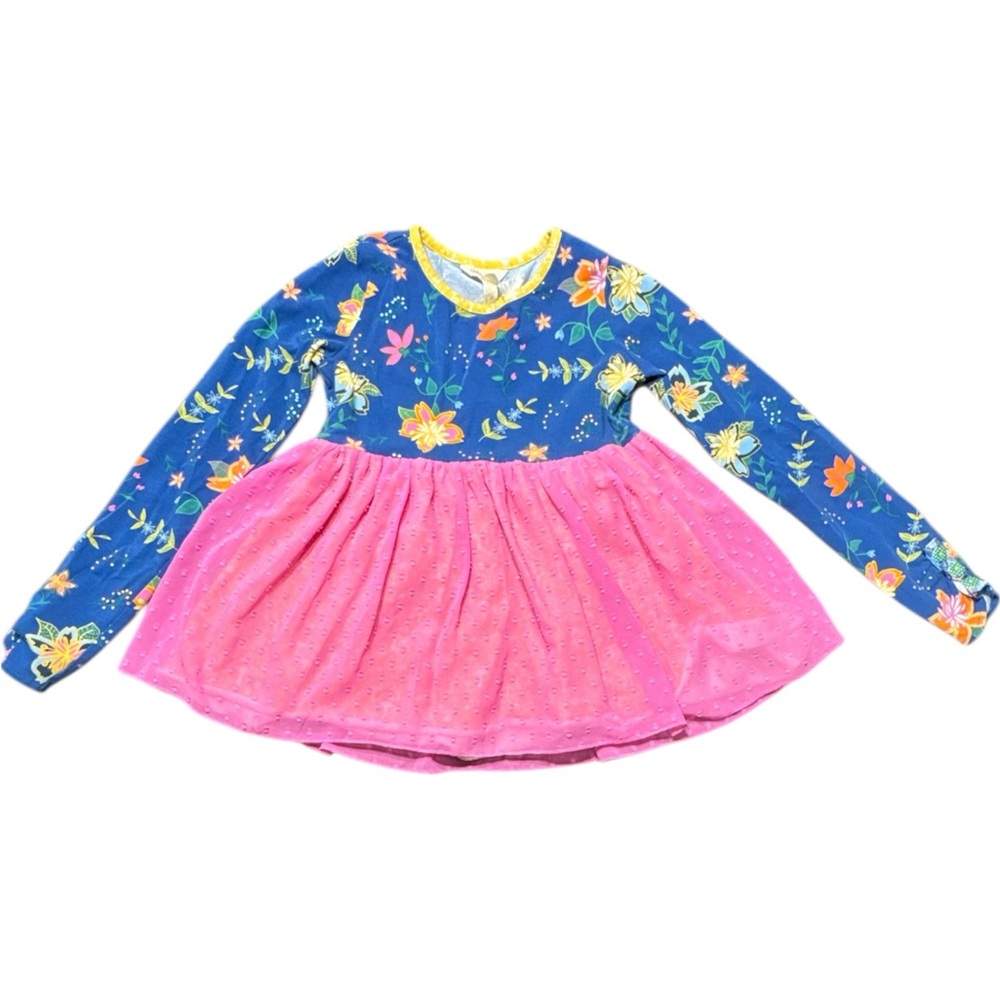 Matilda Jane Blue Floral with pink bottom Top